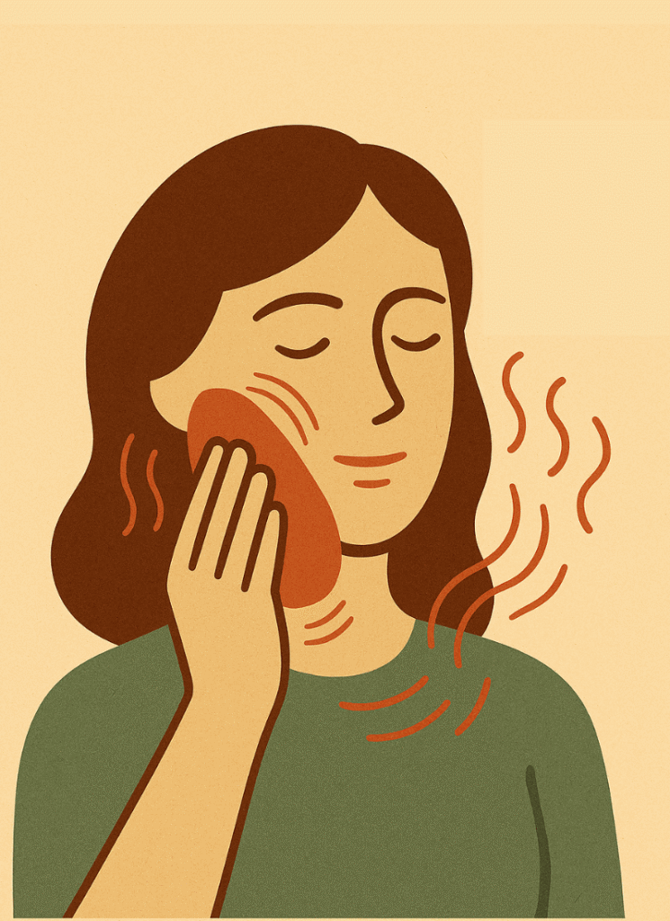 warm compress to make numbing wear off faster