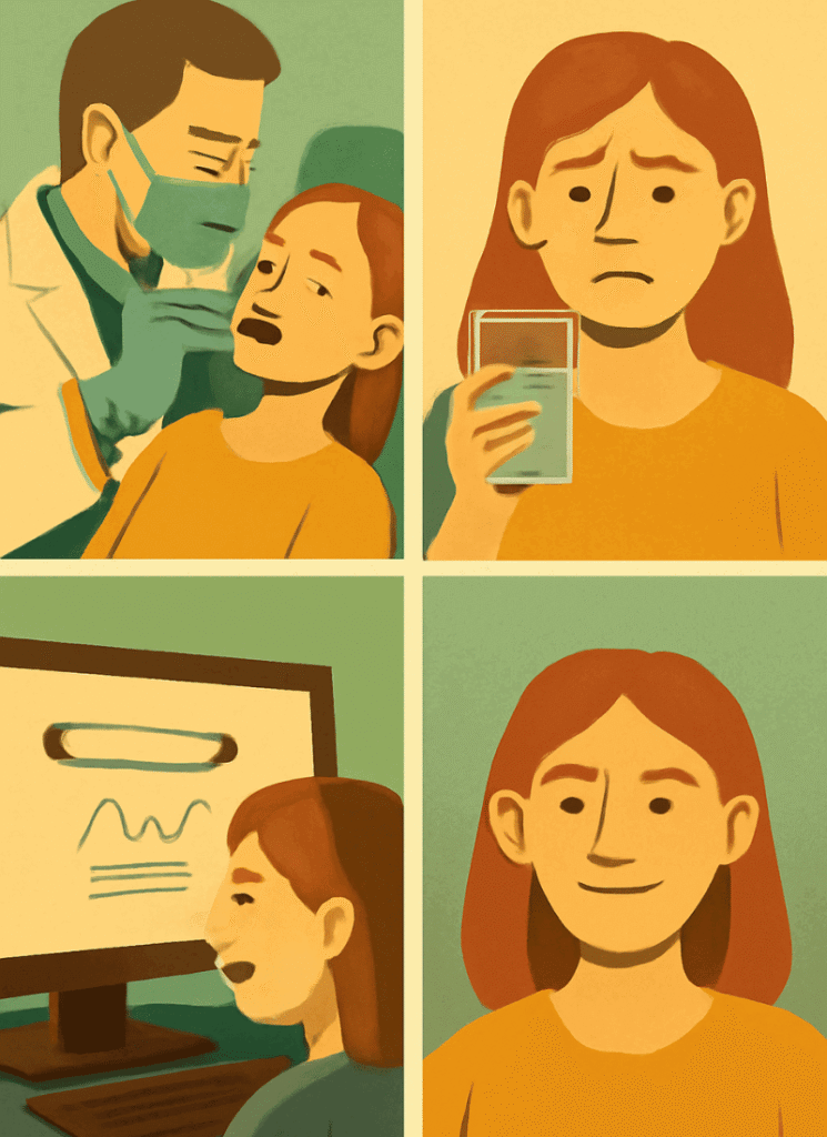 a story of a girl with dental numbing